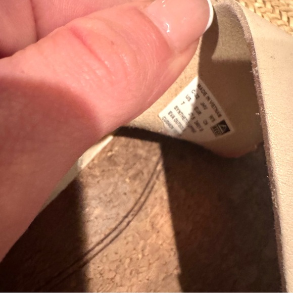 Reef Cushion Vista Hi Braided Strap Platform Leather Slides Cream Size 7 - Picture 8 of 8